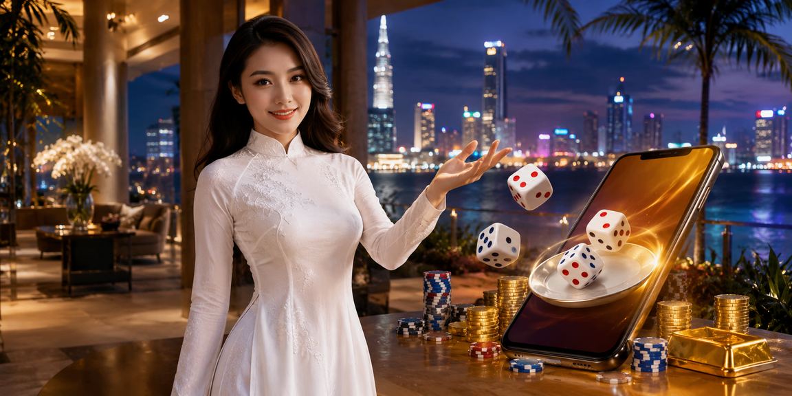 Người phụ nữ Sài Gòn mặc áo dài tham gia tài xỉu trực tuyến