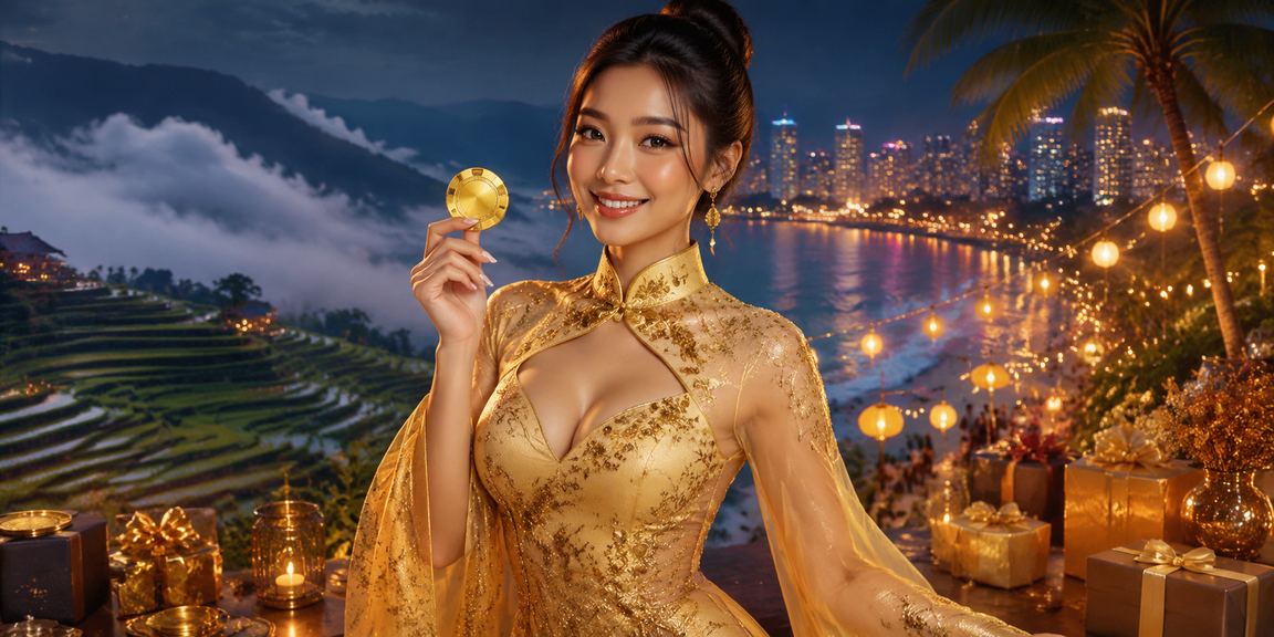 Người phụ nữ mặc áo dài tham gia casino giải trí tại Sapa